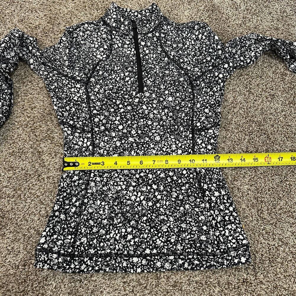 LULULEMON Women's Its Rulu Run Half-Zip Size 2 In Venture Floral Alpine White - Picture 9 of 12